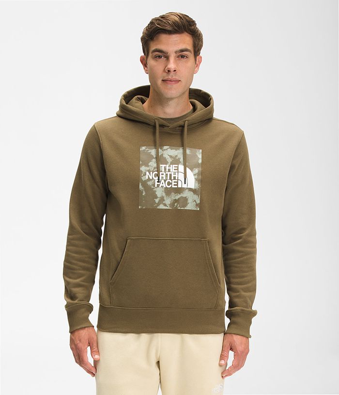 The North Face Mens Hoodie Boxed In Pullover 637KGZCJR - Olive